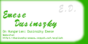 emese dusinszky business card